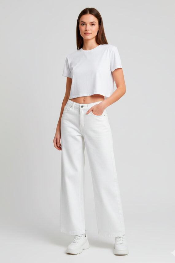 Wide leg blanco
